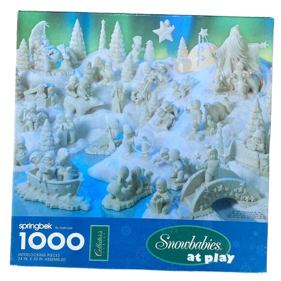 Springbok by Hallmark Other - Vintage Hallmark Springbok Dept 56 Snowbabies at Play 1000 PC Xmas Puzzle